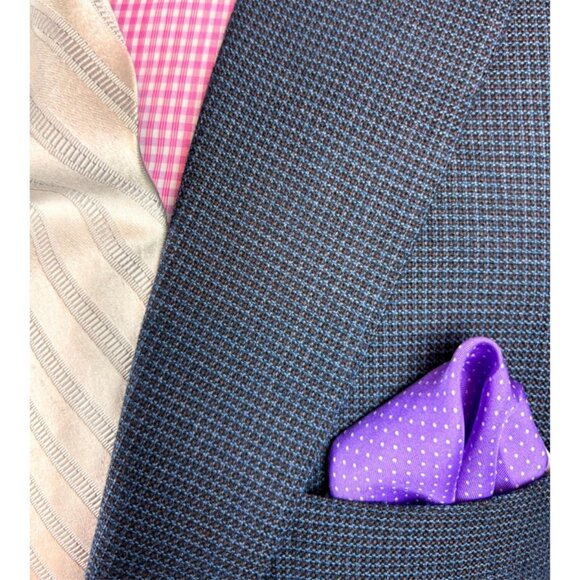 ISAIA Modern 2-Button ***Navy & Blue*** Sport Jacket 44 R - Picture 3 of 4